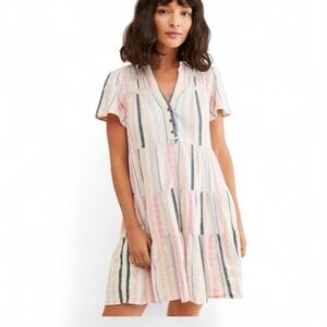 Anthropologie Georgina Tiered Striped
Shirtdress